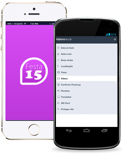 app para festa de 15 anos